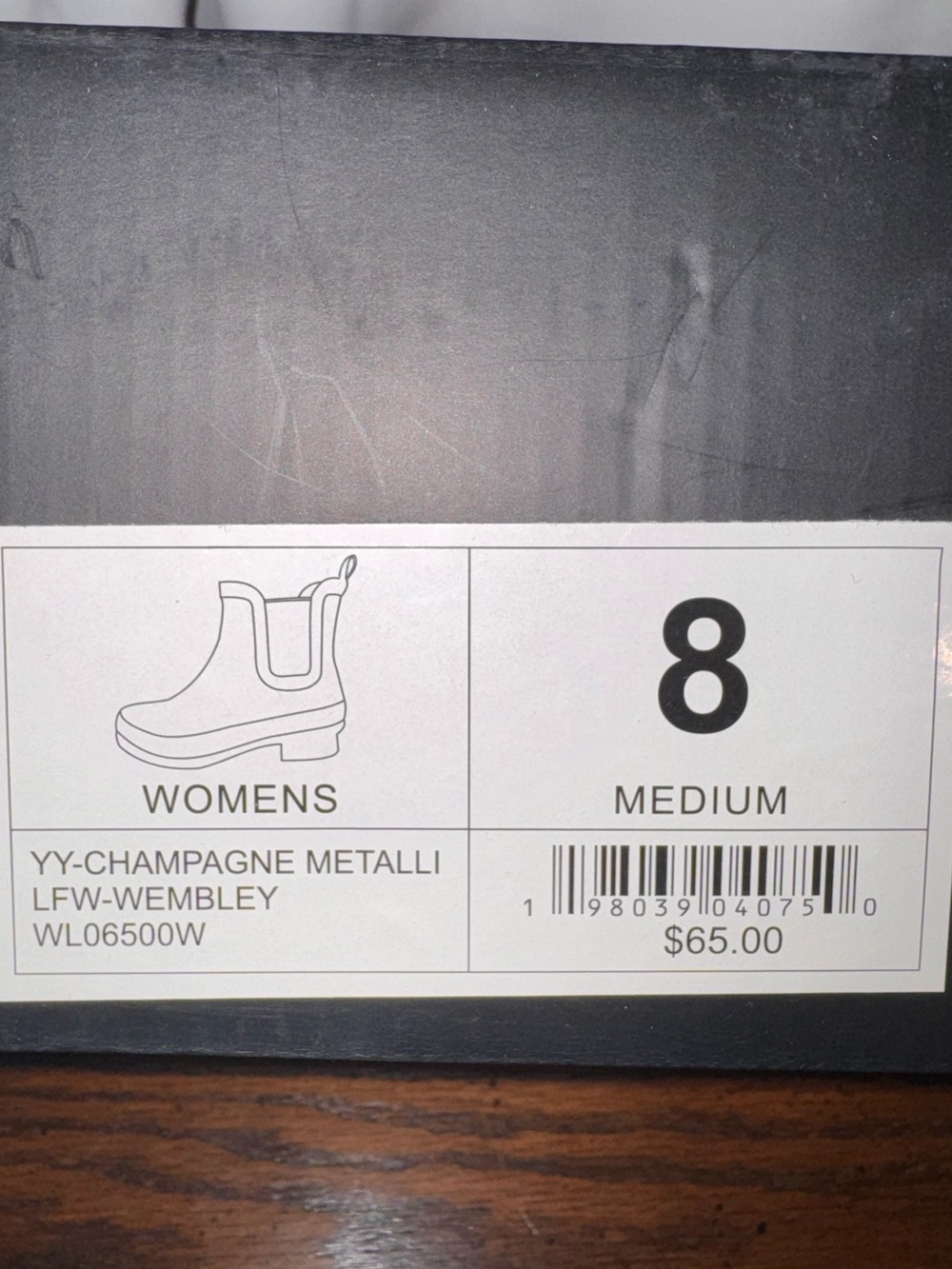*New* London Fog Women's Metallic Gold Rain Boots - Picture 8 of 8
